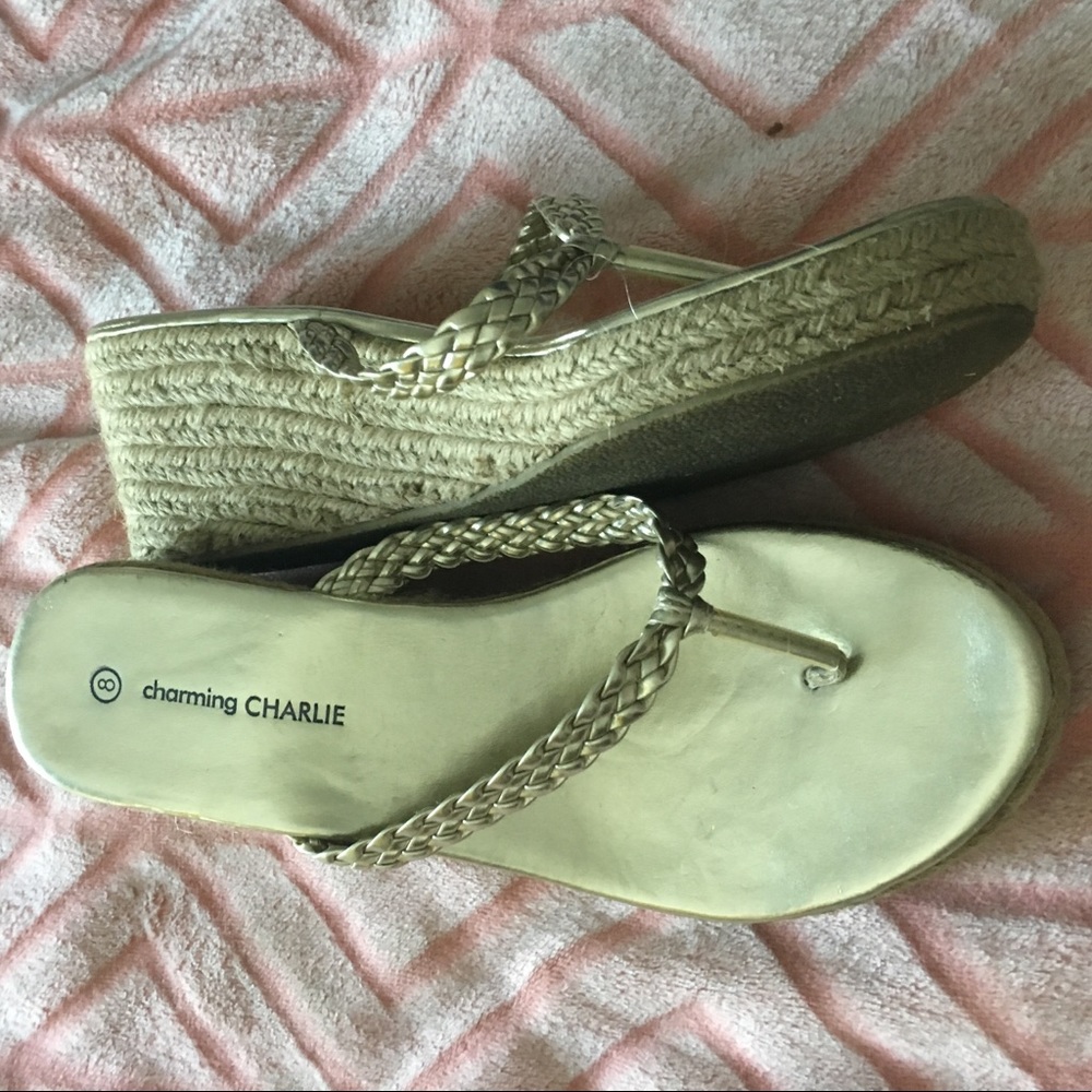 Wedge flip flop sandal